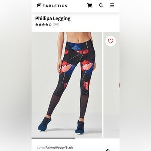 Fabletics Phillipa Legging Poppy Print Size L